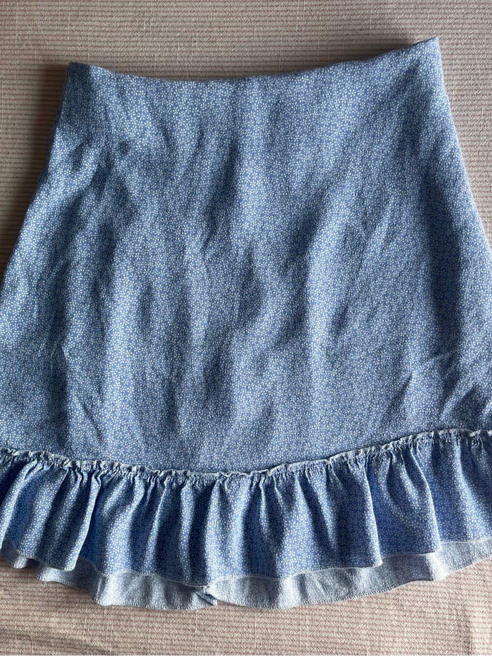 Brandy Melville Blue Floral Mini Skirt